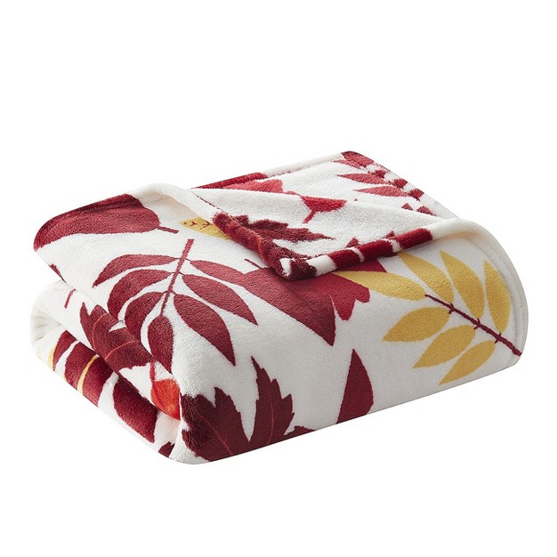 Kate Aurora Oversized Autumn Leaves Ultra Soft amp Plush Throw Blanket Cover 50 In X 70 In