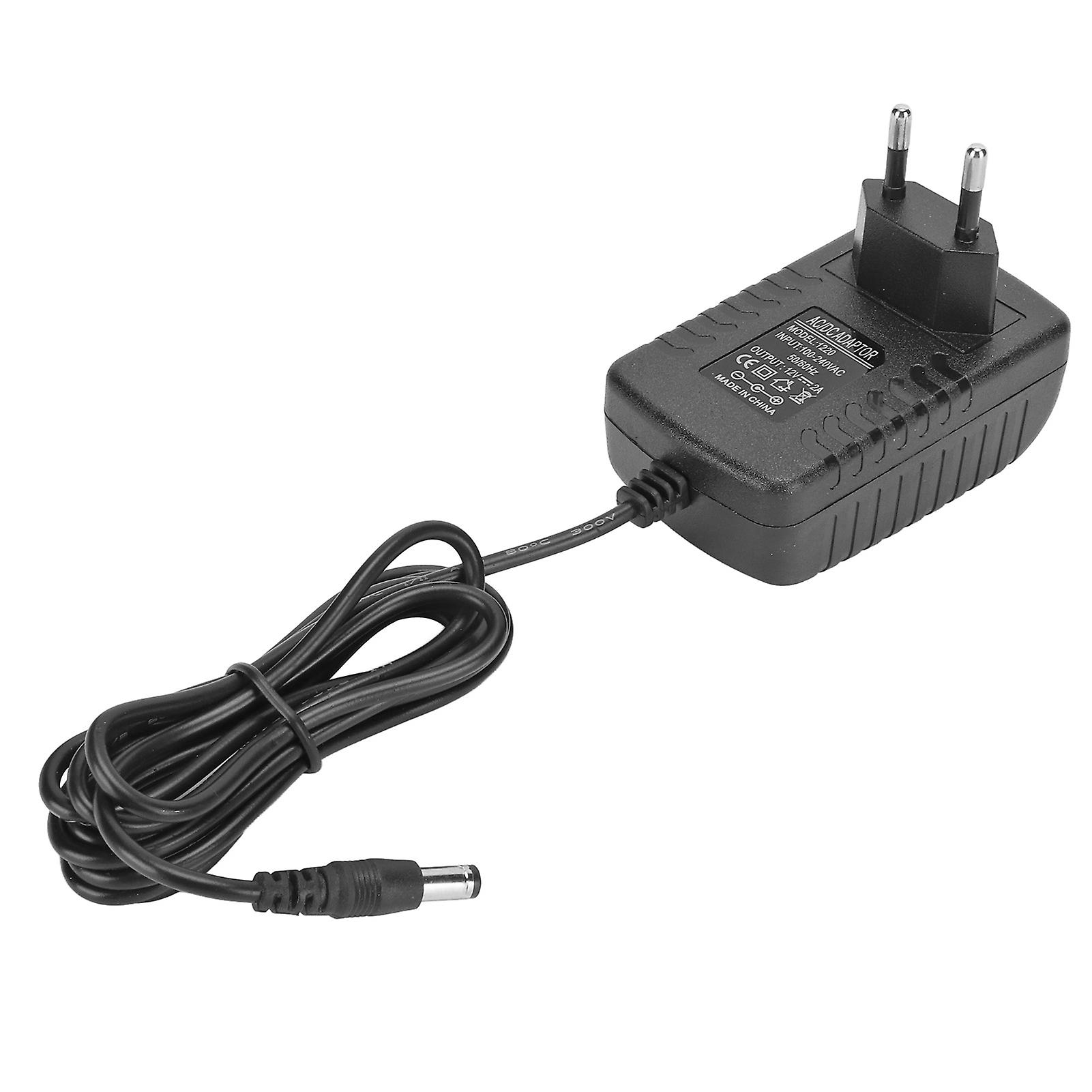 12V 2A External Power Adapter AC to DC Low Voltage 3/4pin Connector Power Adapter for Speakers Humidifier 100‑240V EU Plug