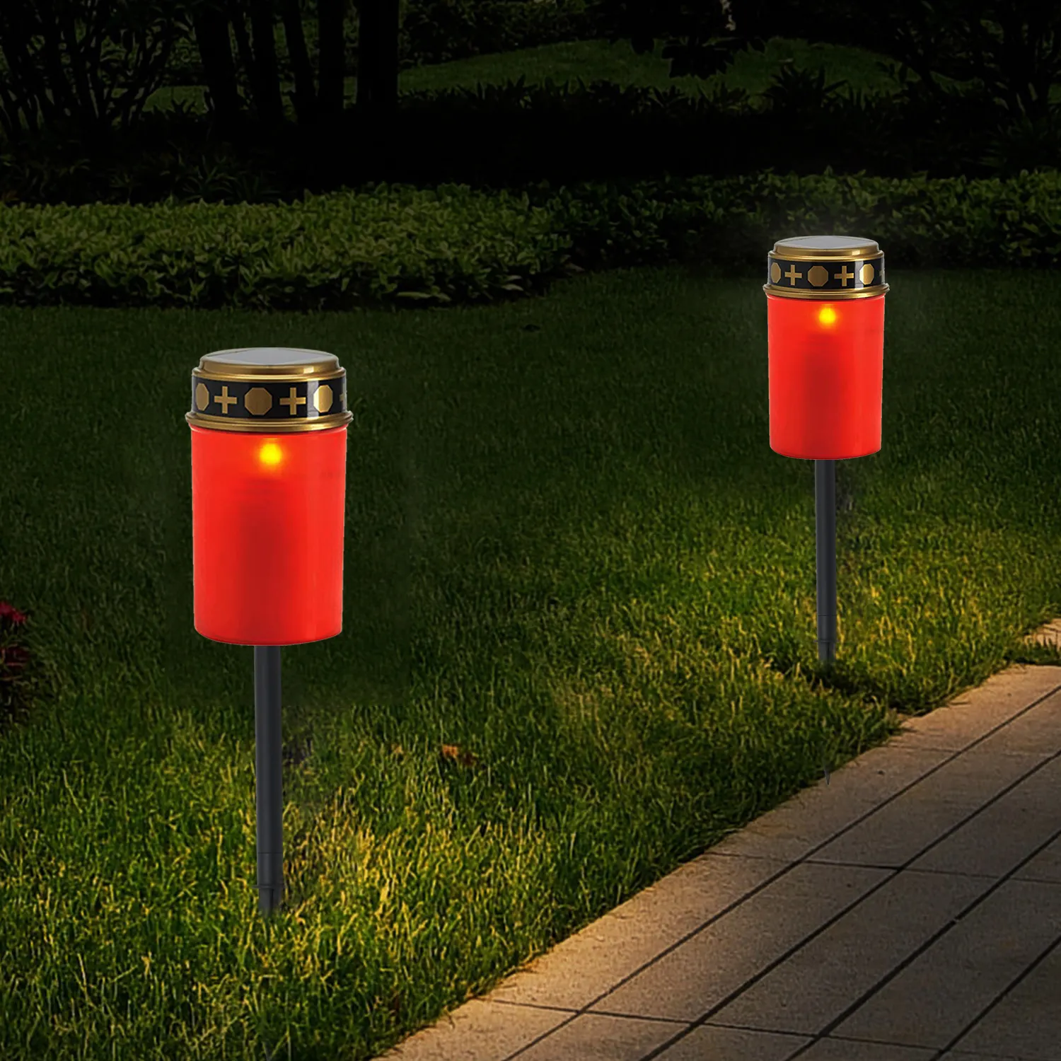 Solar Garden Lights for Outdoor Pathway Waterproof Garden Lights Solar Powered Candle Lamp For Wholesale Yard Garden Supplies