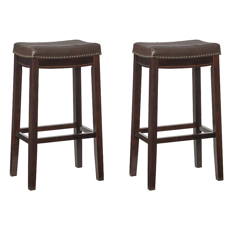 Linon Claridge Bar Stool 2-piece Set