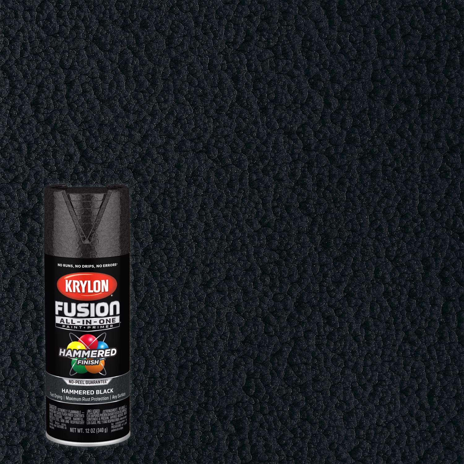 Krylon Fusion All-In-One Hammered Black Paint+Primer Spray Paint 12 oz