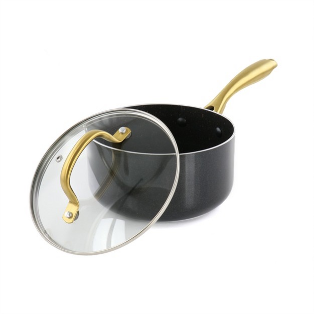 Gibson Home Ellsworth 2 5 Quart Aluminum Nonstick Saucepan With Lid