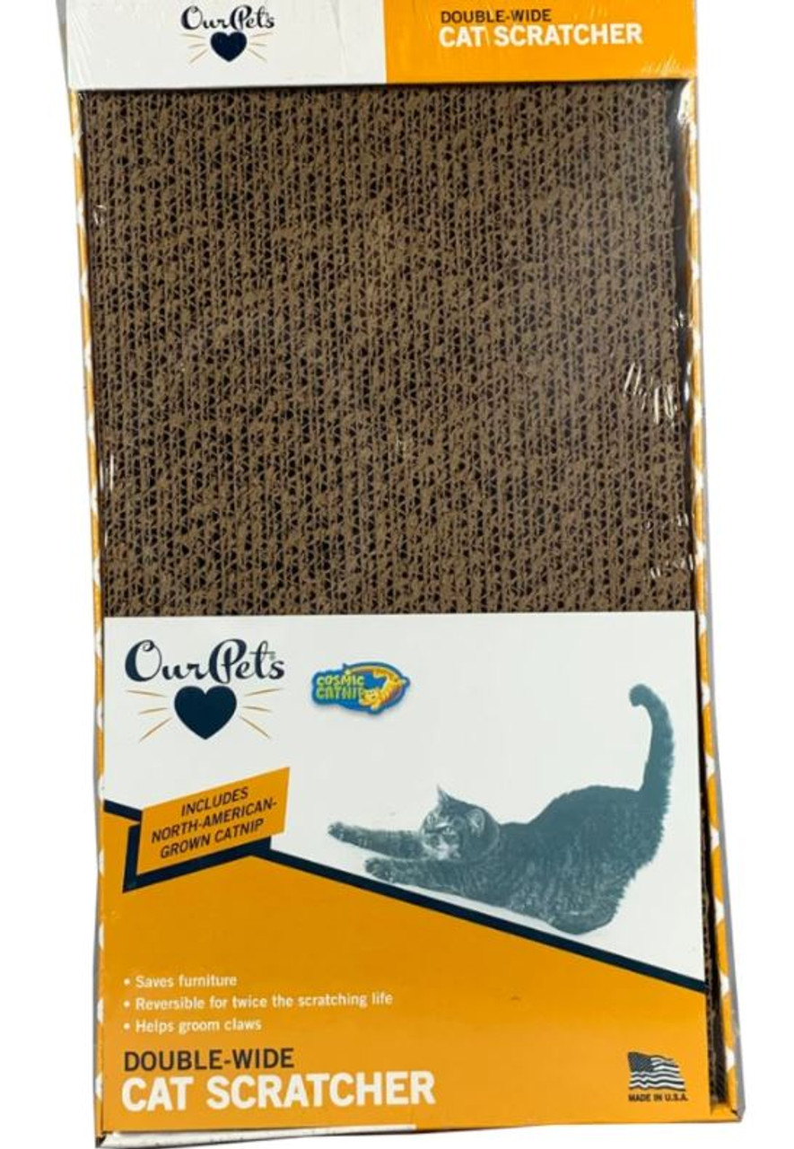 OurPets Cosmic Catnip Double-Wide Cat Scratcher