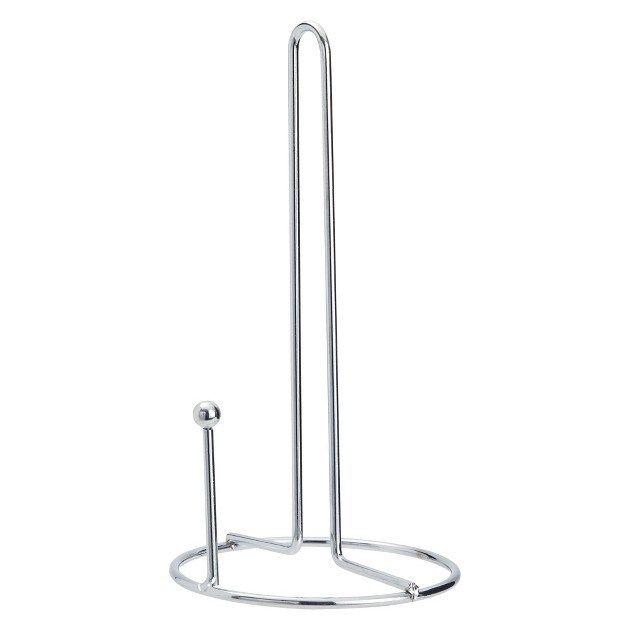 Juvale Countertop Paper Towel Holder For Kitchen Organization Vertical Stainless Steel Holder For Home D cor Withtension Arm Weighted Base 6x12 In