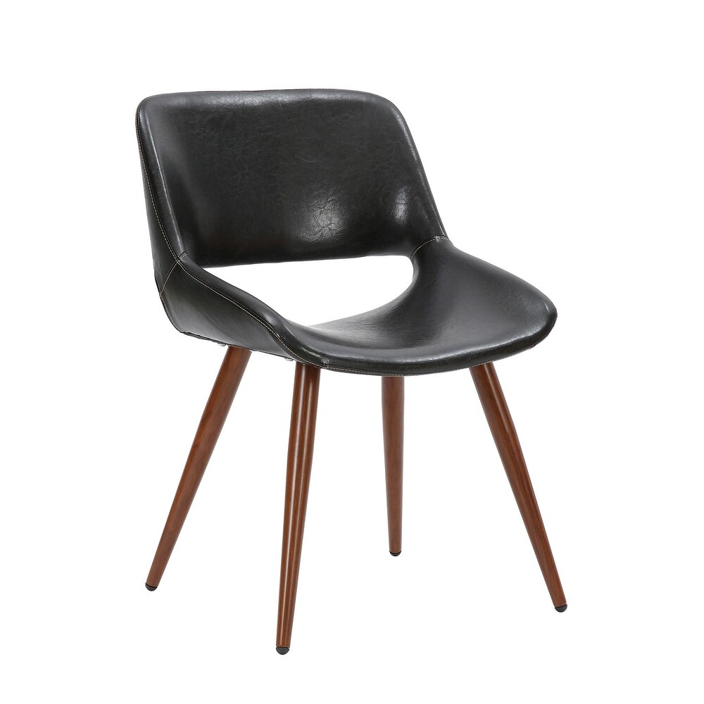 Carson Carrington Langa Leisure Dining Chair  PU Leather  Metal Legs with Wood Finish