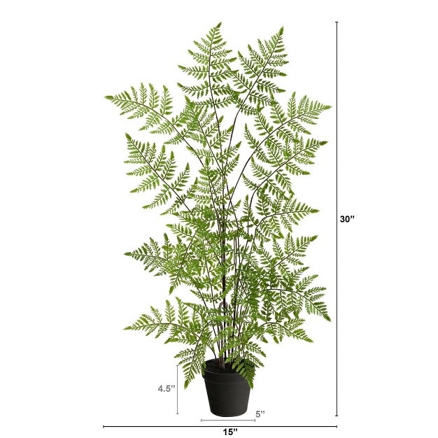 Nearly Natural 2 5 ft Ruffle Fern Artificial Tree