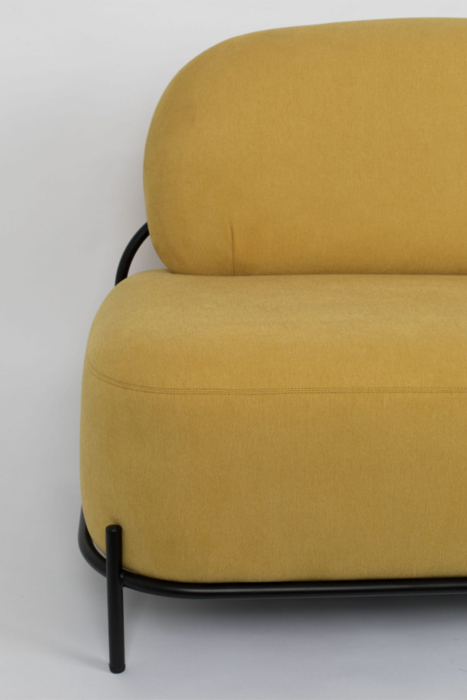 Yellow Upholstered Loveseat  Dutch Furniture Polly   Contemporary   Loveseats   by Luxury Furnitures  Houzz