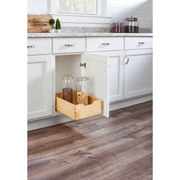 Rev a shelf Single Wooden Drawer Pull Out Shelf Kitchen Storage Organizer With Soft Close Sides