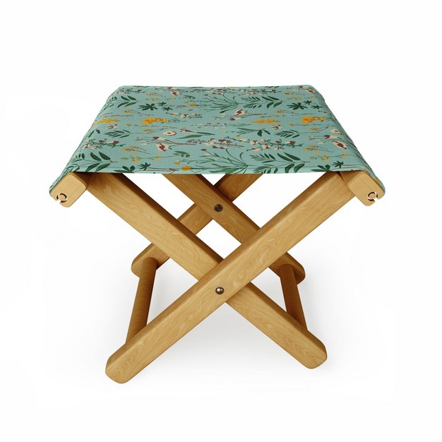 Holli Zollinger Zarah Wildflower Folding Stool Deny Designs