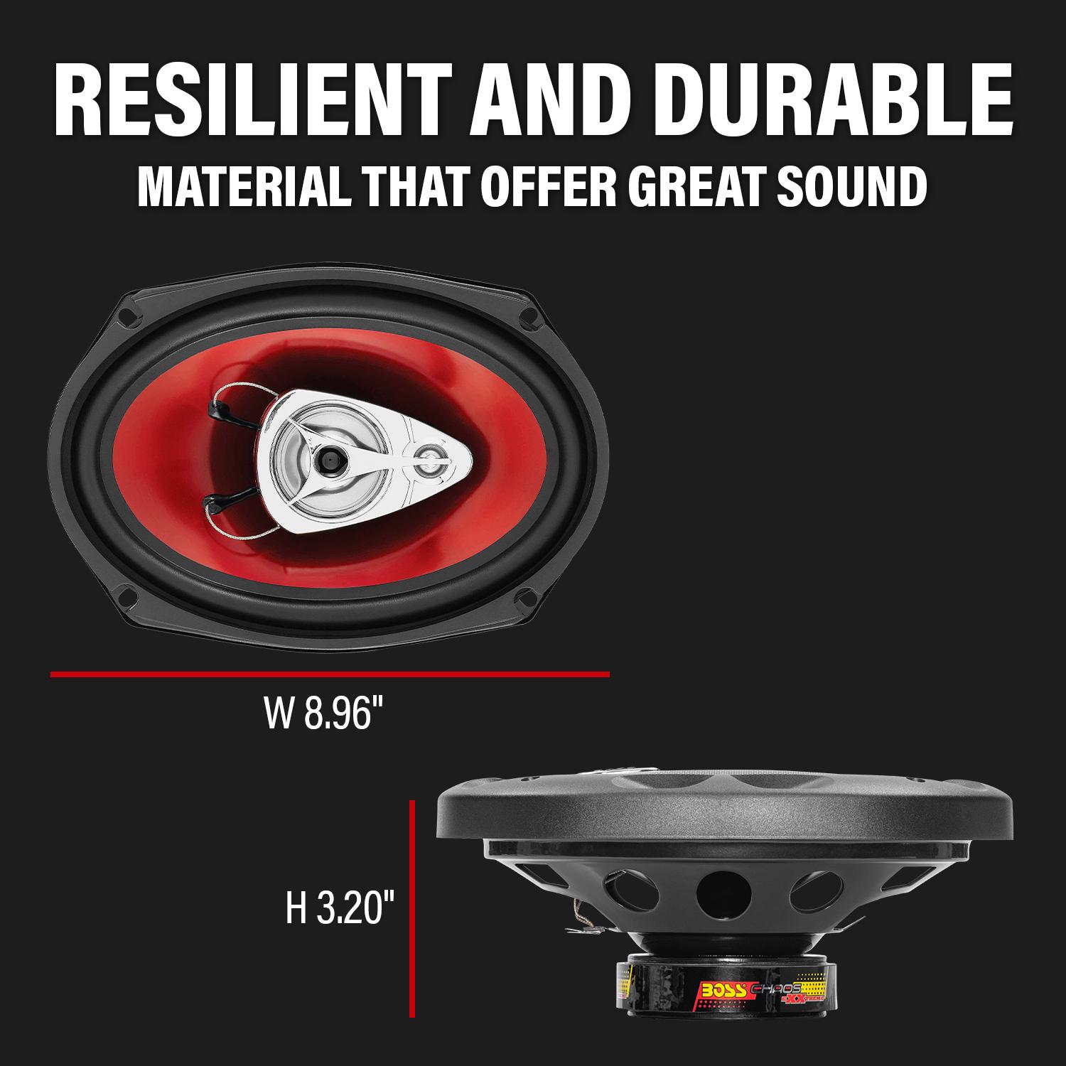 BOSS Audio Systems CH6930 Chaos Series 6 x 9 Inch Car Stereo Door Speakers 8211 400 Watts Max 3 Way Full Range Audio Tweeters Coaxial Sold in Pairs  Crowdfused