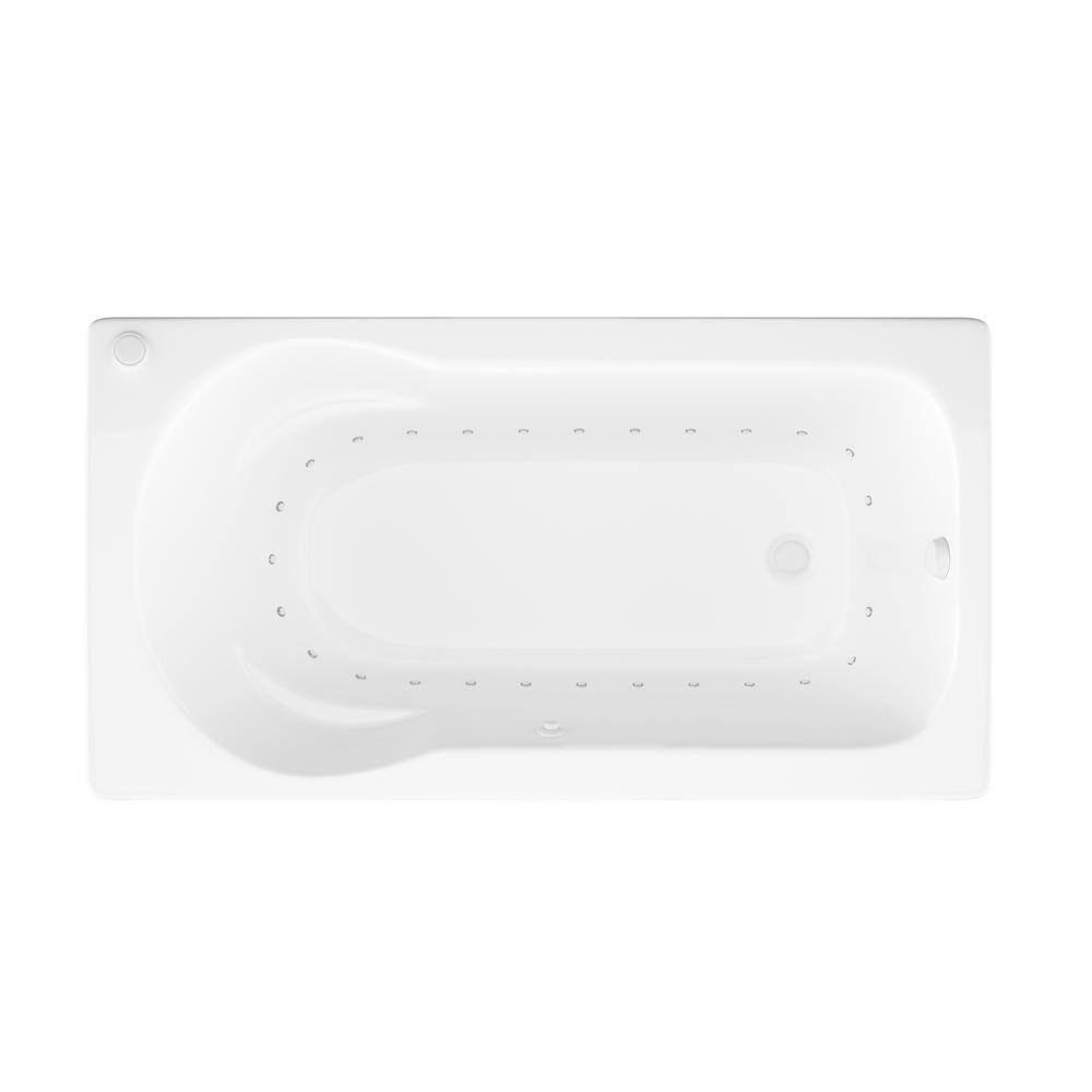 Universal Tubs Zircon 5 ft. Left Drain Rectangular Drop-in Air Bath Tub in White HD3260ZAL