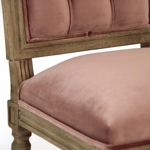 Domani Velvet Louis Side Chair  Rose   French Country   Dining Chairs   by Rustic Home Furniture Deco  Houzz