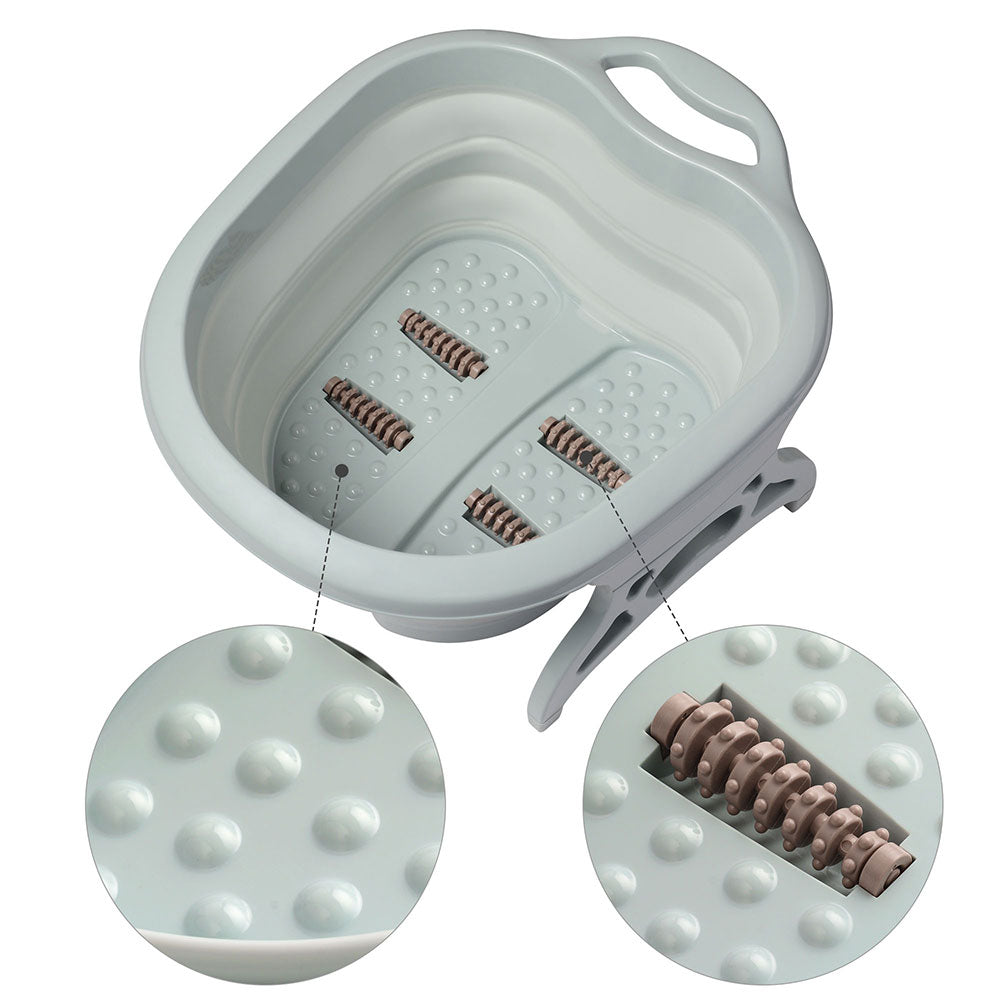 Yescom Collapsible Foot Soaking Tub Spa Bucket Massage Rollers