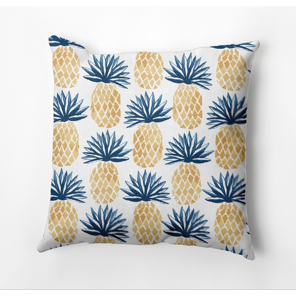 Pineapple Stripes  Geometric Print Outdoor Pillow