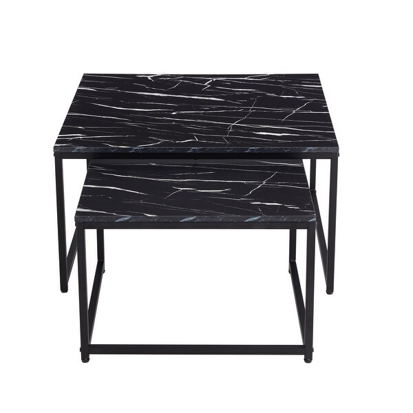 MarbleandMetal Nesting Coffee Tables Set(2pc)