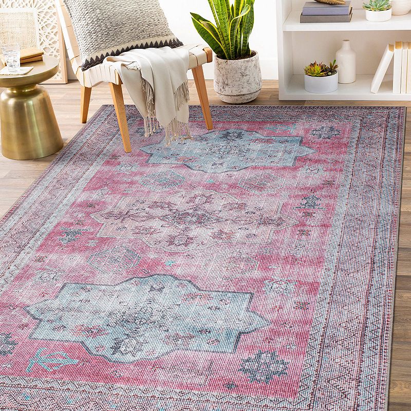 World Rug Gallery Distressed Transitional Bohemian Area Rug