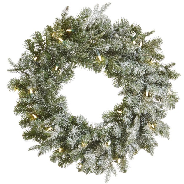 Noma Pre lit Battery Operated Artificial Christmas Wreath