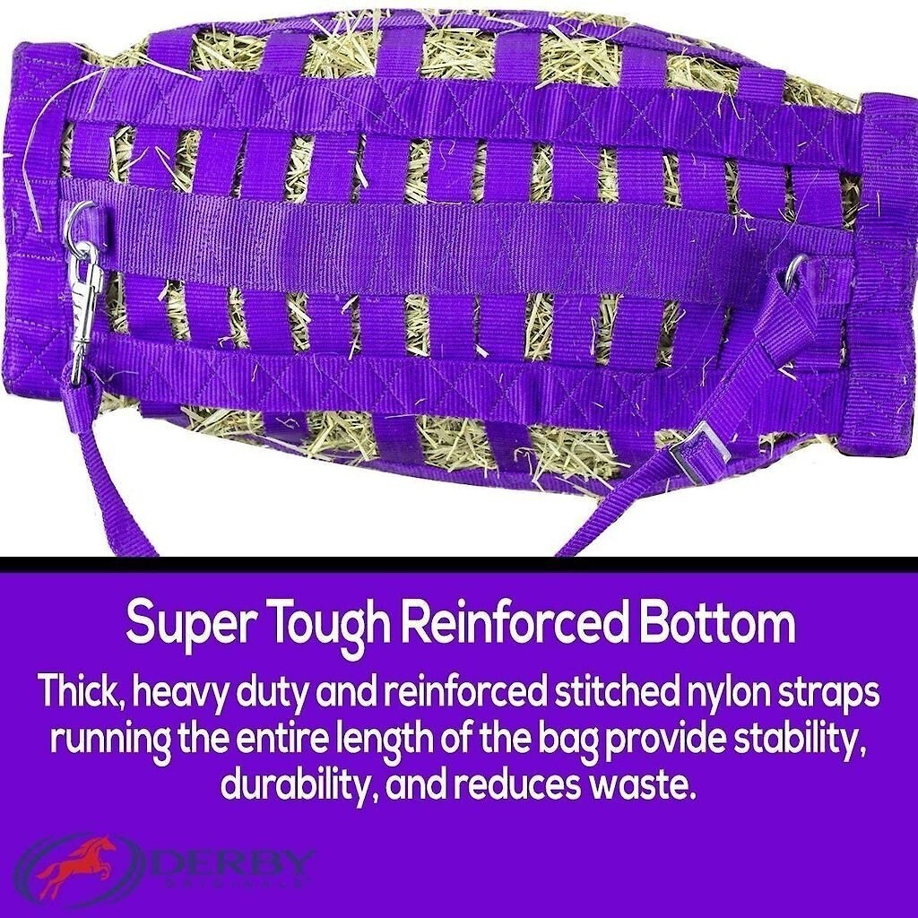 Derby Originals Super-Tough Patented Four-Sided Slow Feed Horse Hay Bag