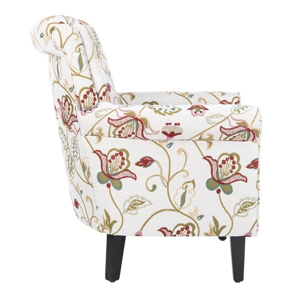 SAFAVIEH Gramercy Red/Ivory Floral Club Chair