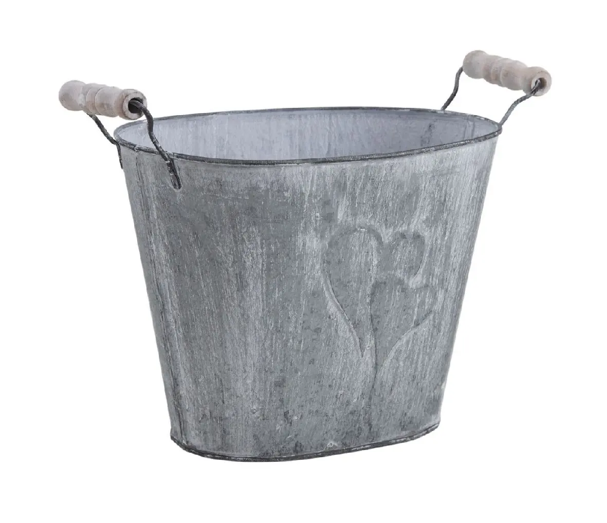 Garden supplies planters best selling galvanized metal planters for garden decor wholesale iron planters set