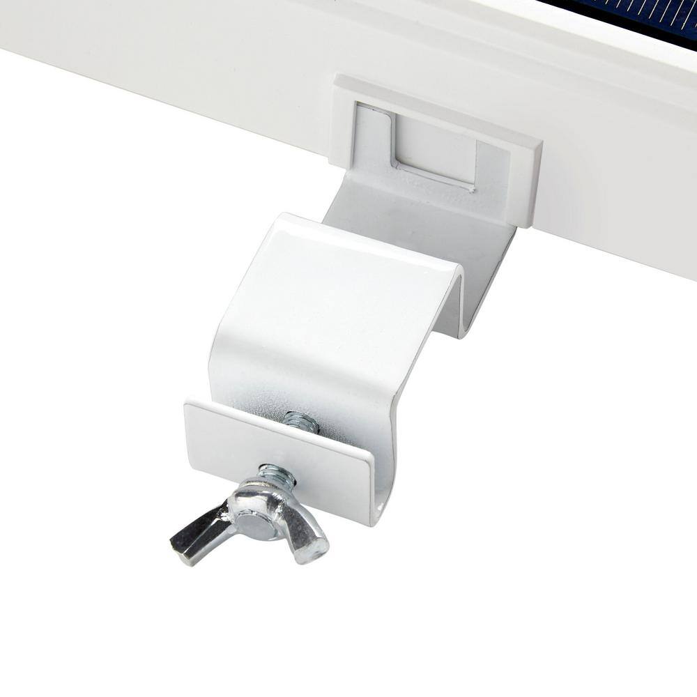 Hampton Bay White Solar Landscape Flood Gutter Light 20 Lumens with Integrated LED (2-Pack) 92370-701-2pk