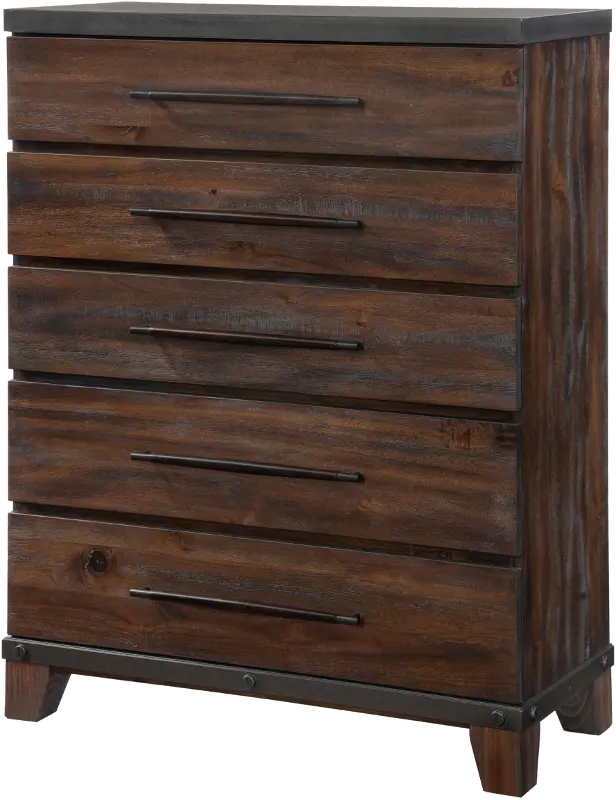 Forge Rustic Brown Chest of Drawers