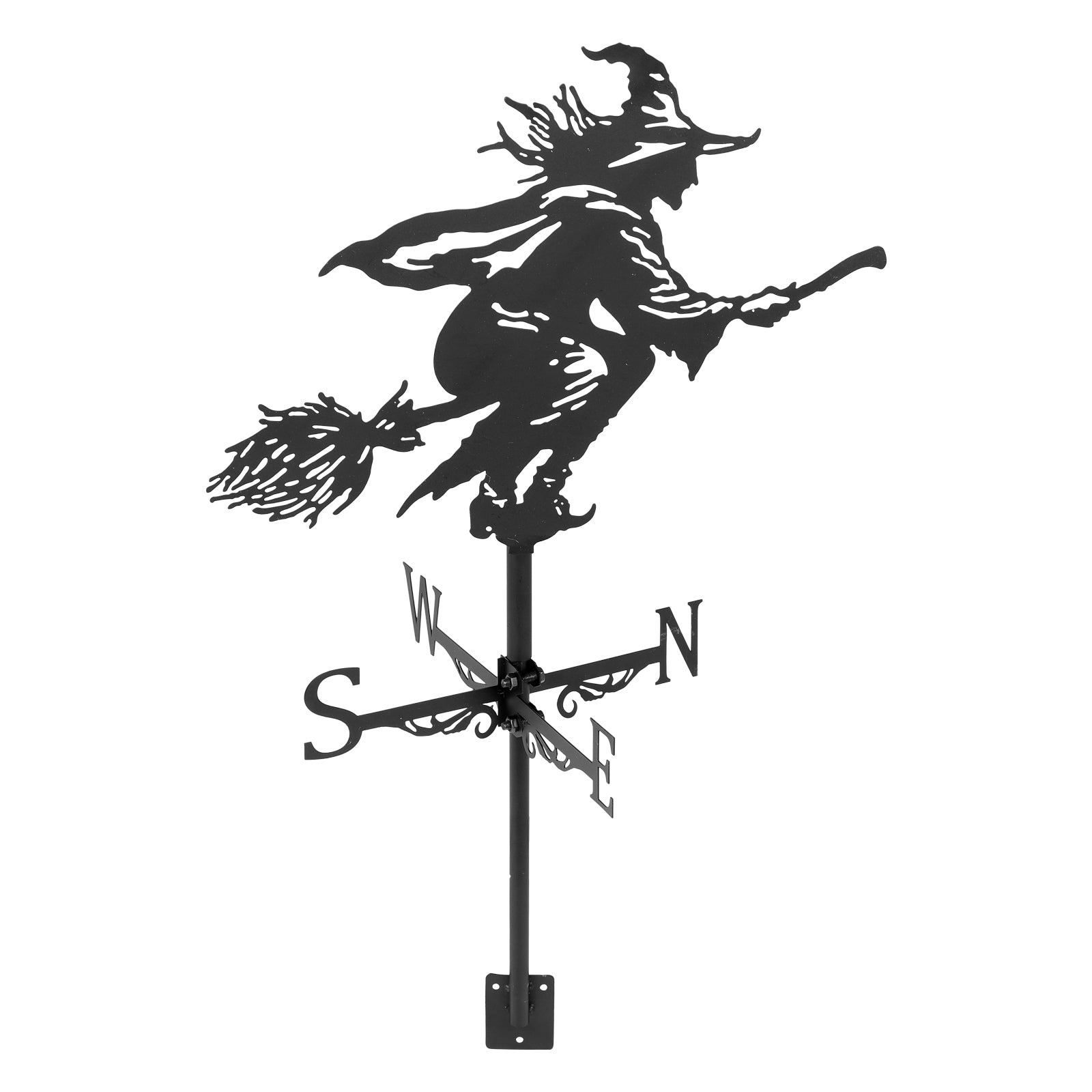 NUOLUX Vane Weather Wind Garden Weathervane Witch Roof Farmhouse Vanes Halloween Decoration Decorative Metal Decor Stake Mount