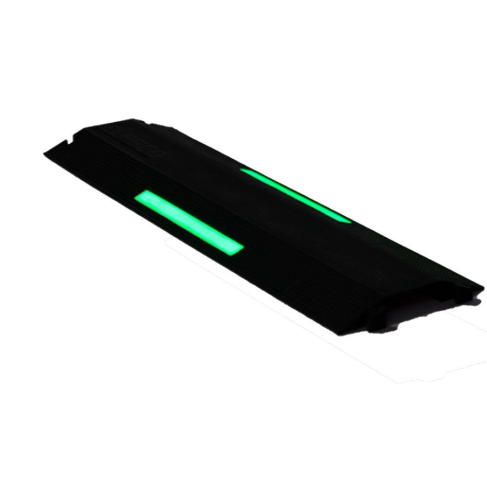 Elasco 3 ft. Single Channel 4 in. WireCord Channel with Glow in the Dark Strip Black ED1010-BK-GLOW