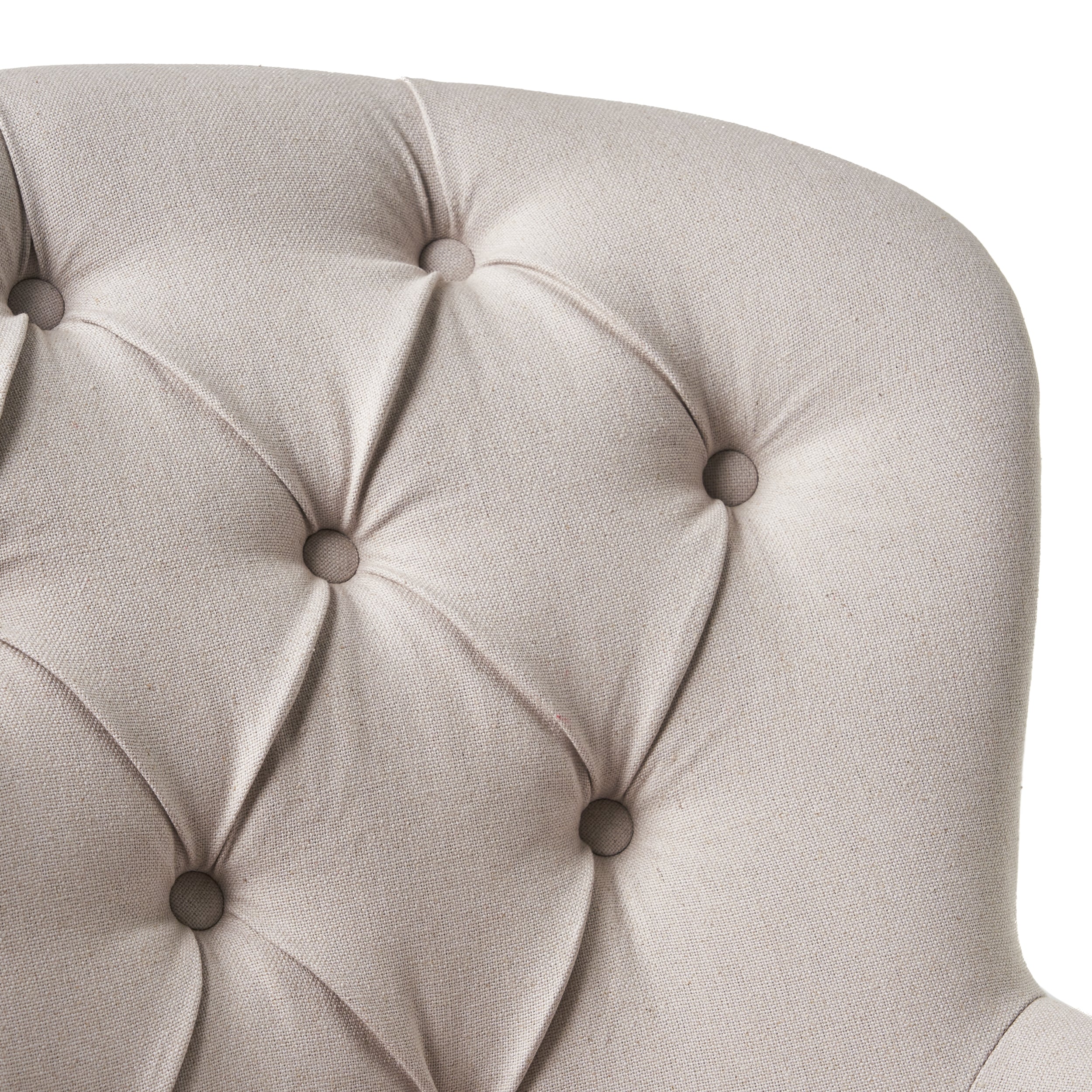 Alfred Button Tufted Fabric Club Chair