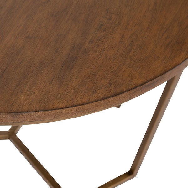 Kate and Laurel Solvay Wood and Metal Coffee Table