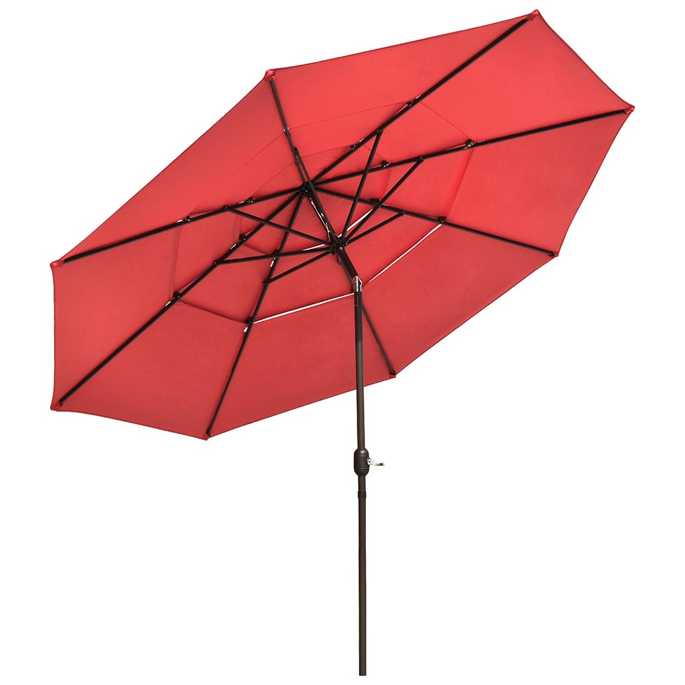 Yescom 11ft 8-Rib Patio Outdoor Market Umbrella 3-Tiered Tilt