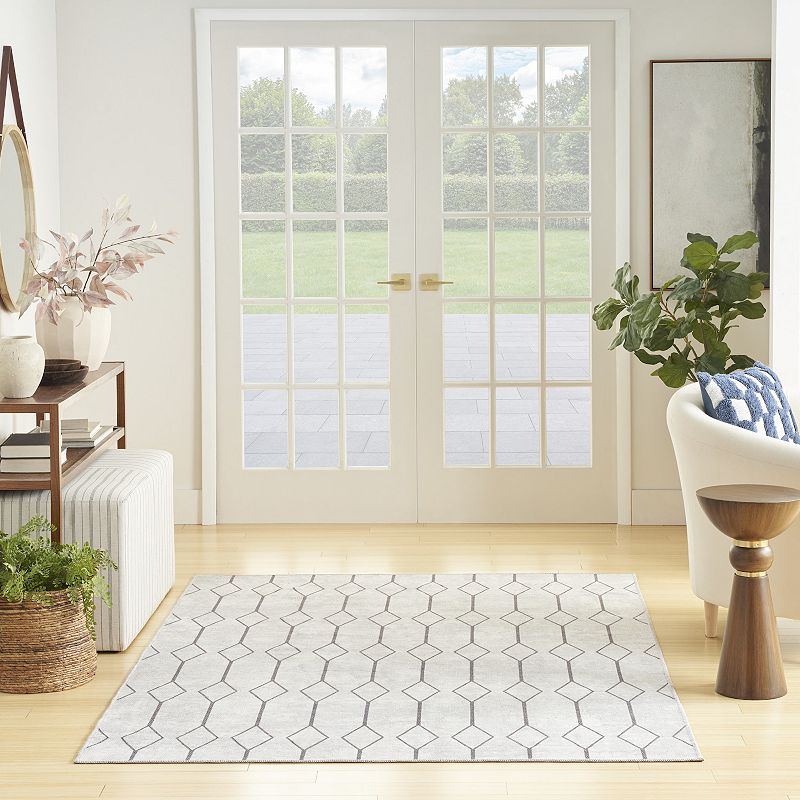 Nicole Curtis Series 1 Modern Geometric Washable Indoor Area Rug