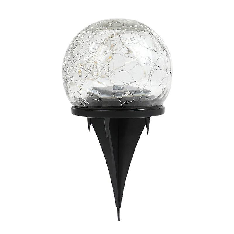 Solar Garden Light Cracked Glass Ball Lamps Outdoor Solar Courtyard Lights Waterproof Solar Lamp Balcony Yard Villa Street Decor