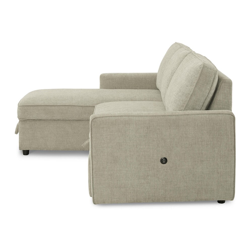 Signature Design by Ashley Kerle 2 Piece Sectional with Pop Up Bed  Hidden Storage and USB Port