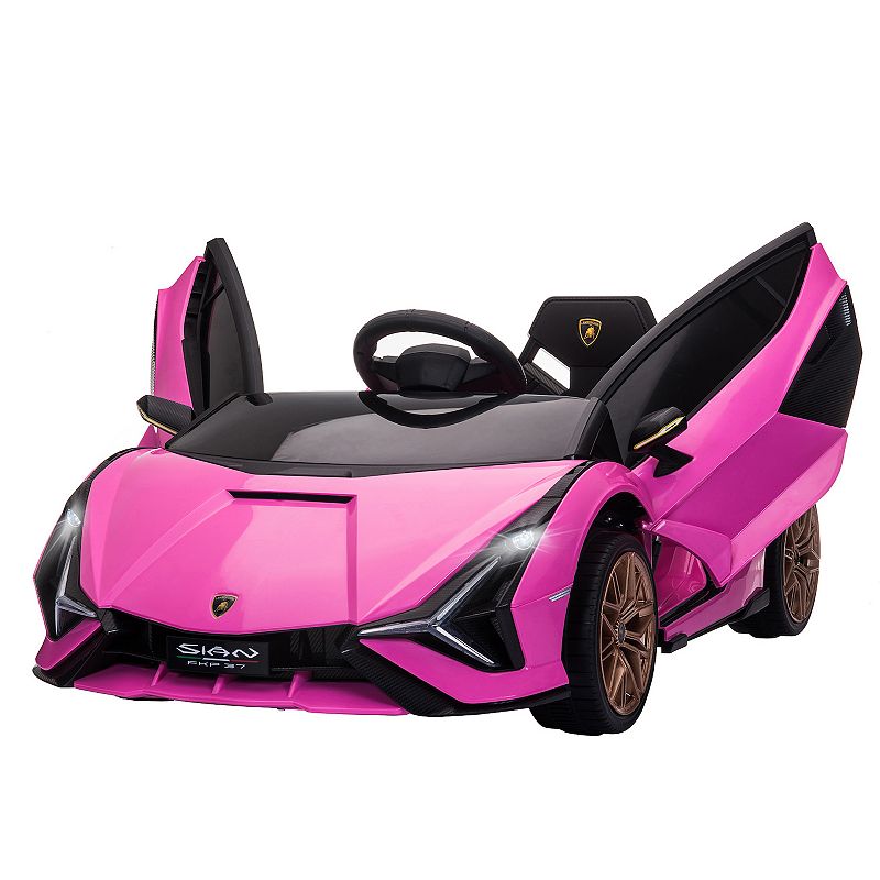 Aosom Lamborghini Licensed Kids 12V Battery Powered Electric Sports Car for 3-5 Years Old