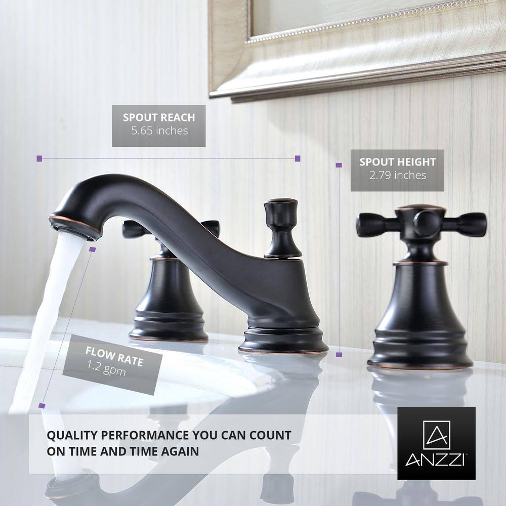 ANZZI Melody Series 8 in Widespread 2Handle MidArc Bathroom Faucet in Oil Rubbed Bronze