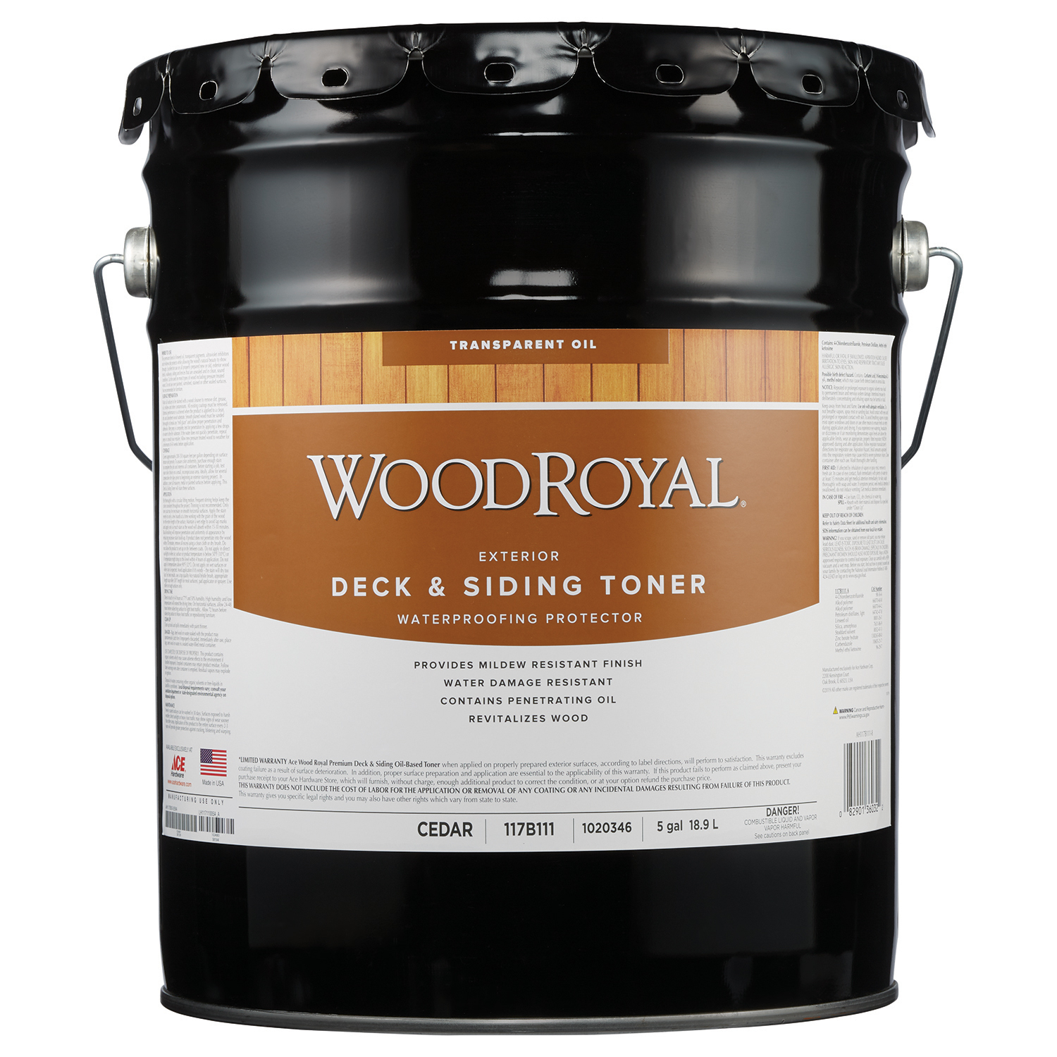 Ace Wood Royal Transparent Cedar Oil-Based Deck and Siding Toner 5 gal