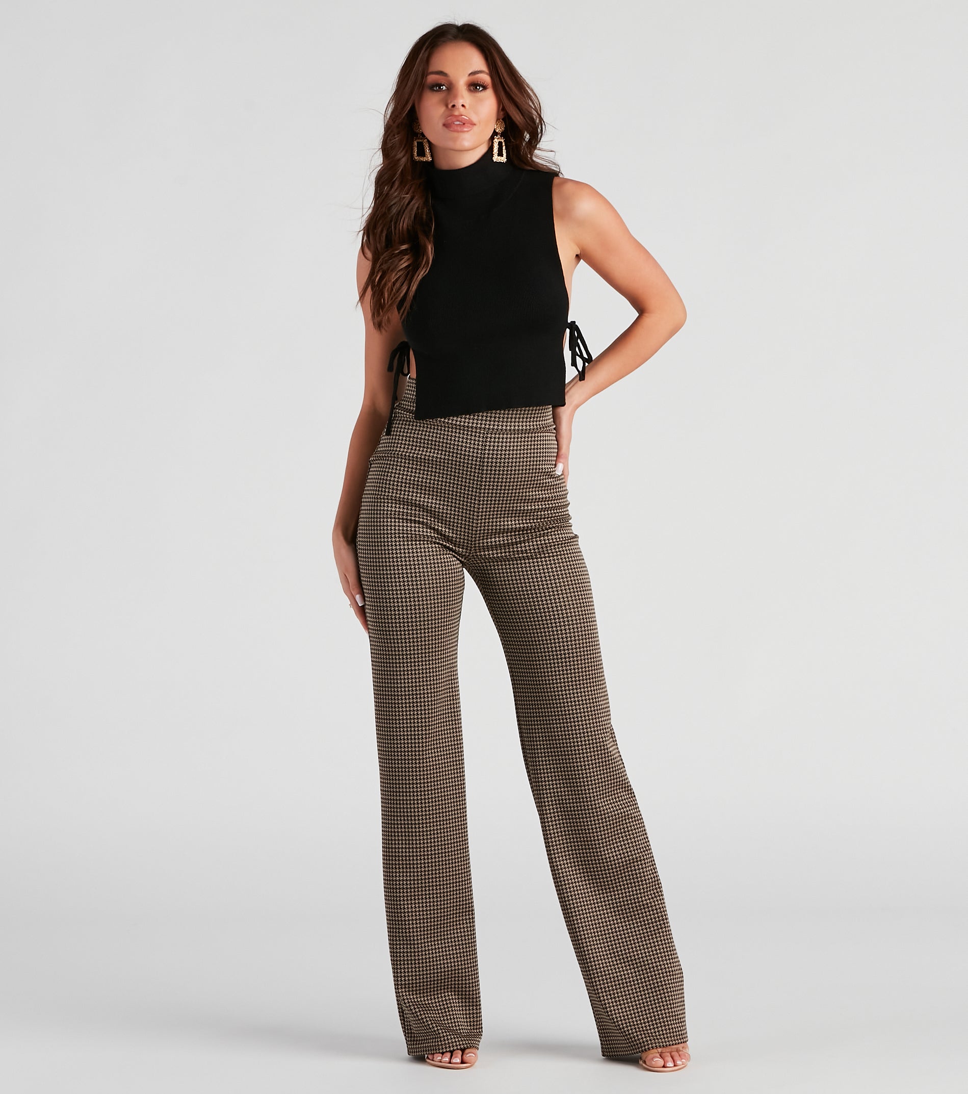 Back To Business Houndstooth Trouser Pants