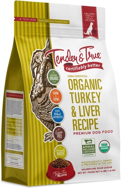 Tender and True Organic Grain-Free Turkey and Liver Recipe Dry Dog Food