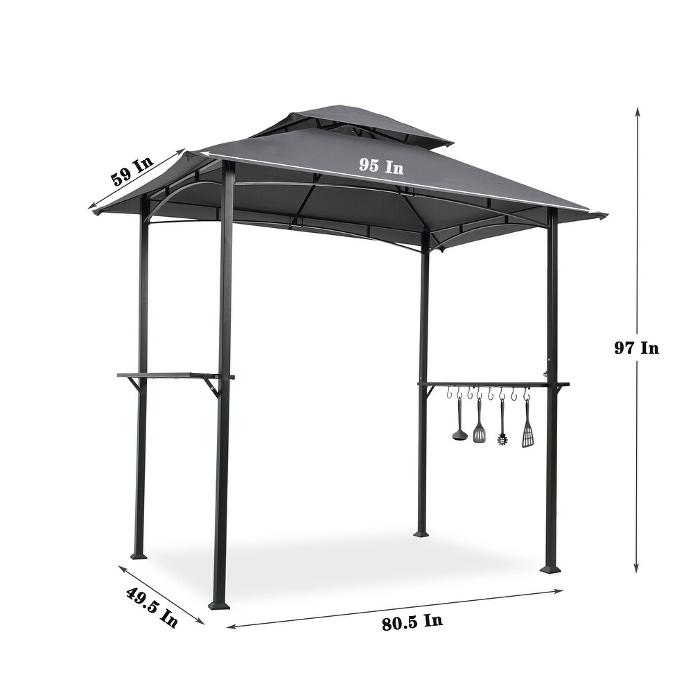 Modern 8x5 ft BBQ Grill Gazebo   Season Shelter Tent