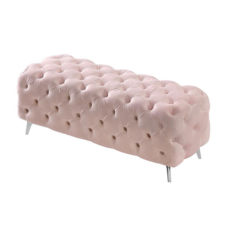 F.c Design Button-tufted Ottoman Bench Upholstered Velvet Footrest Stool