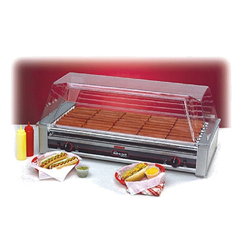 Nemco 8045SXW Roller Grill， 45 Hot Dogs， Wide， Gripsit