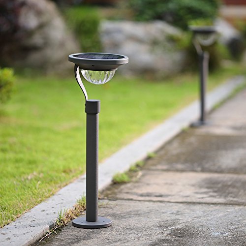 twinkle star 50 lumens 42x brighter solar path lights solar garden lightssolar landscape lights outdoor for lawn patio yard driveway， matte black， 4 pack