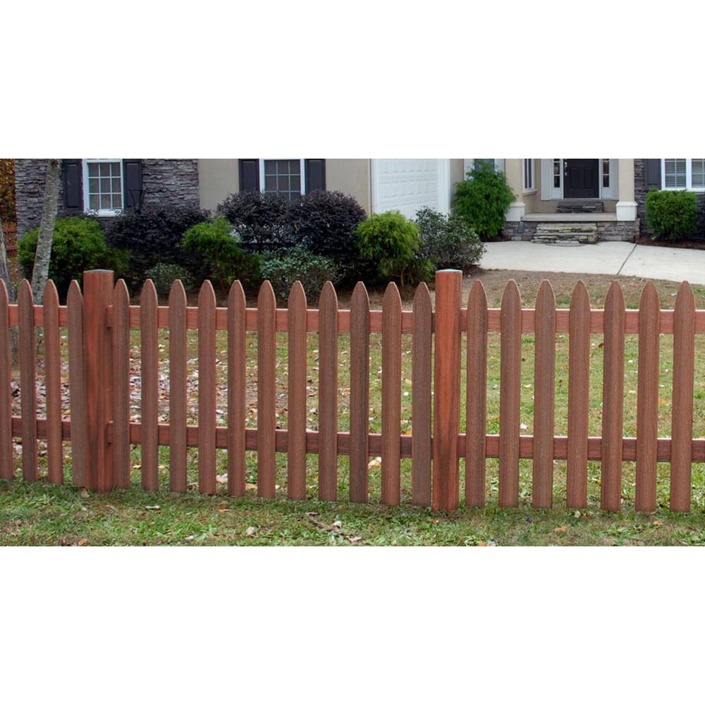 Fence Armor Redwood Fence Post Guard 5.5 in. L x 5.5 in. W x 3 in. H for Wood FA6x6WRWMB