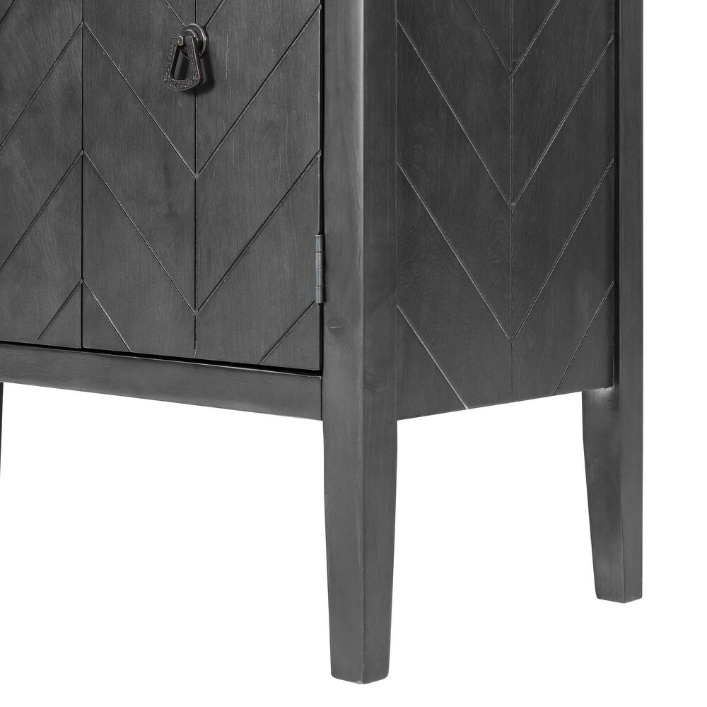 Modern Accent Storage Cabinet Console Table with Adjustable Shelf