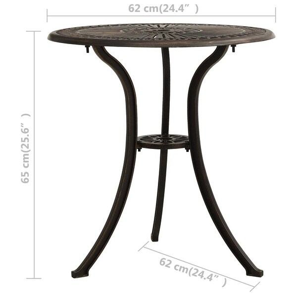 vidaXL Patio Table Bronze 24.4