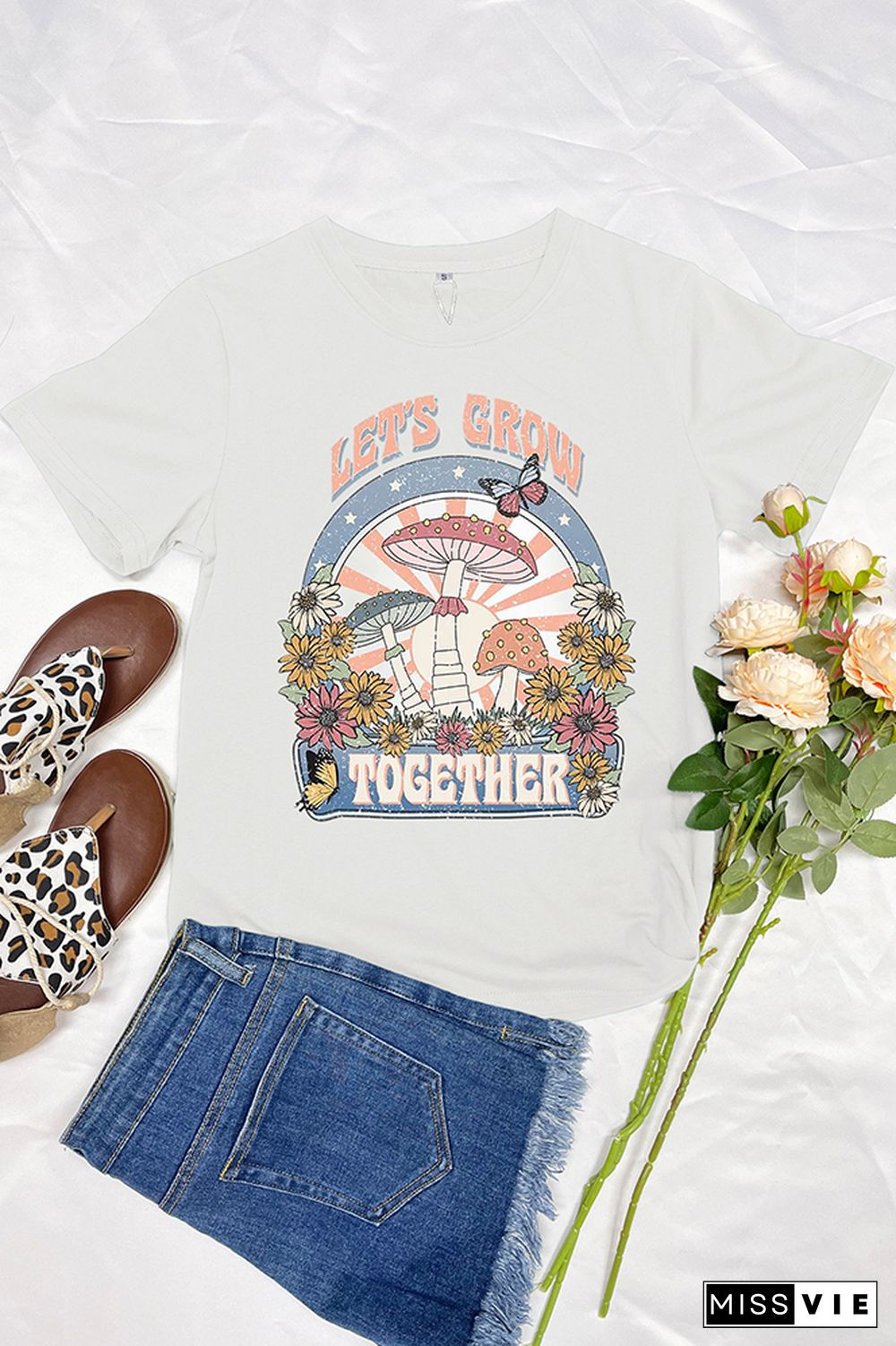 Let's Grow Together Short Sleeve Graphic Tee Wholesale