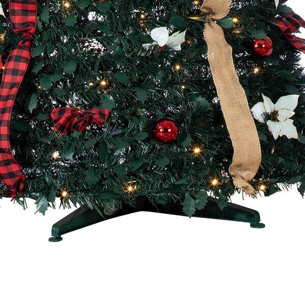 7.5 ft. Pre Lit LED Pop Up Decorative Pine Tree