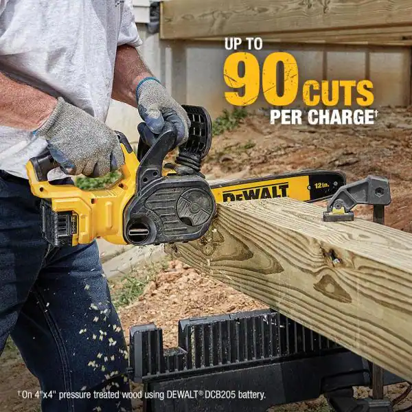 DEWALT DCCS620P1 12 in. 20V MAX Lithium-Ion Cordless Brushless Chainsaw with (1) 5.0Ah Battery and Charger Included