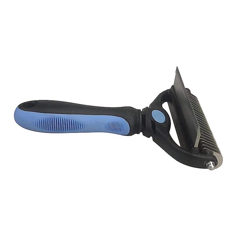 Pet Grooming Brush For Dogs/cats， 2 In 1 Deshedding Tool and Dematting Undercoat Rake For Mats and Tangles Removing， Reduces Shedding By Up To 95%， Great